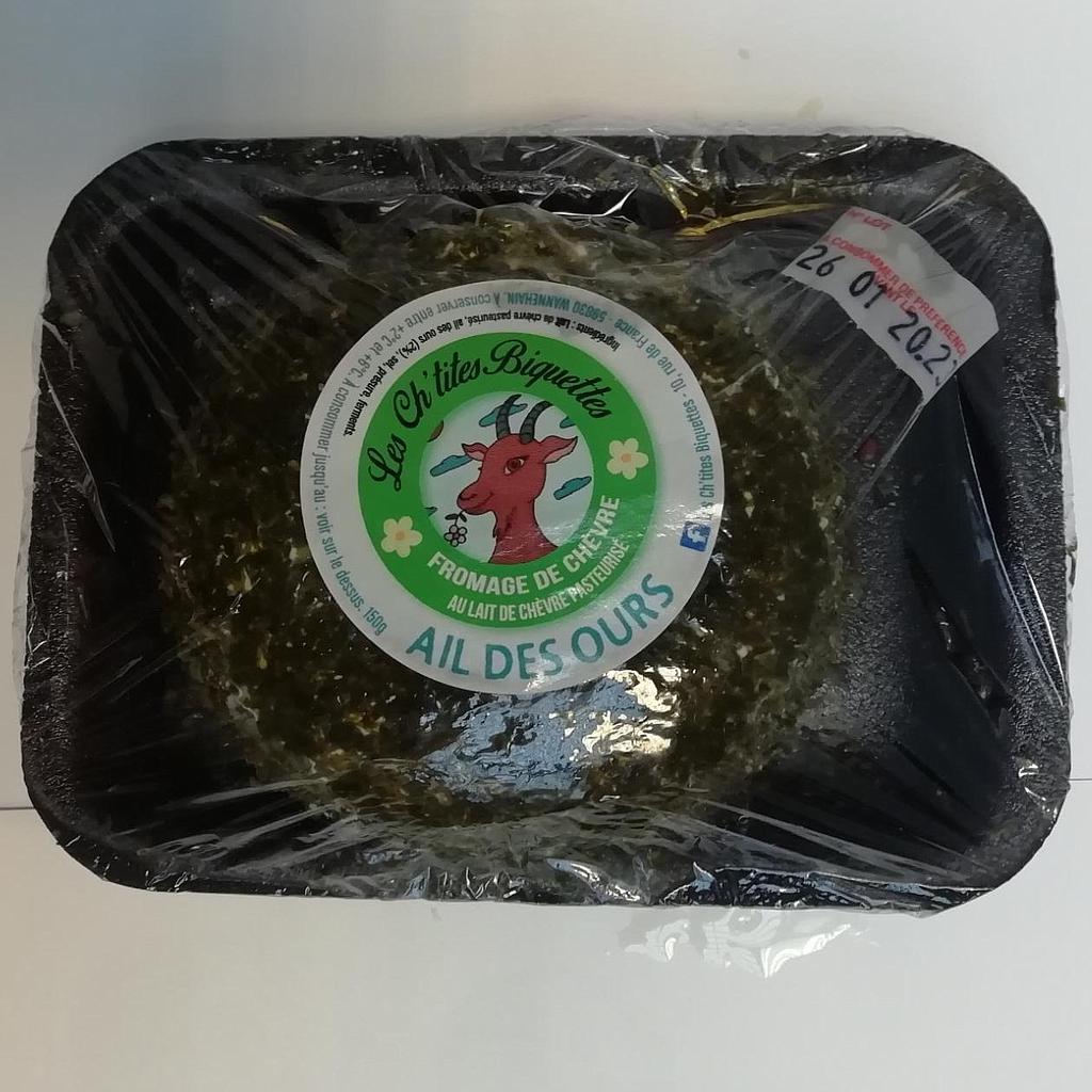 Fromage de chèvre ail des ours - 150g (Les Ch'tites Biquettes)