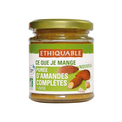 Purée d'amandes toastées - Bio - 170g (Ethiquable)